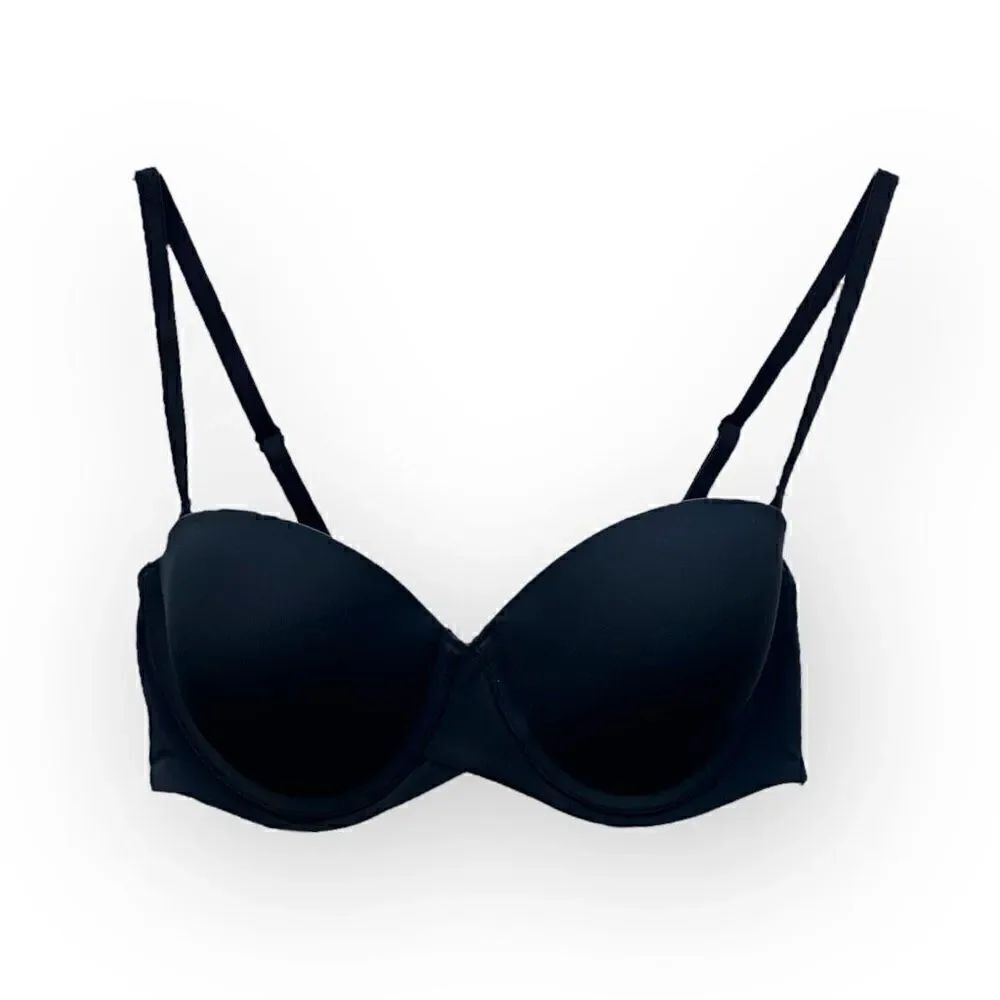 NWOT Maidenform Self-Expressions stayโputโstrapless/strappedโbraโsizeโ34CโBlack